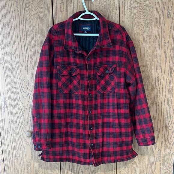 Cherokee Red and Black Heavy Shacket Size XL - Picture 2 of 15